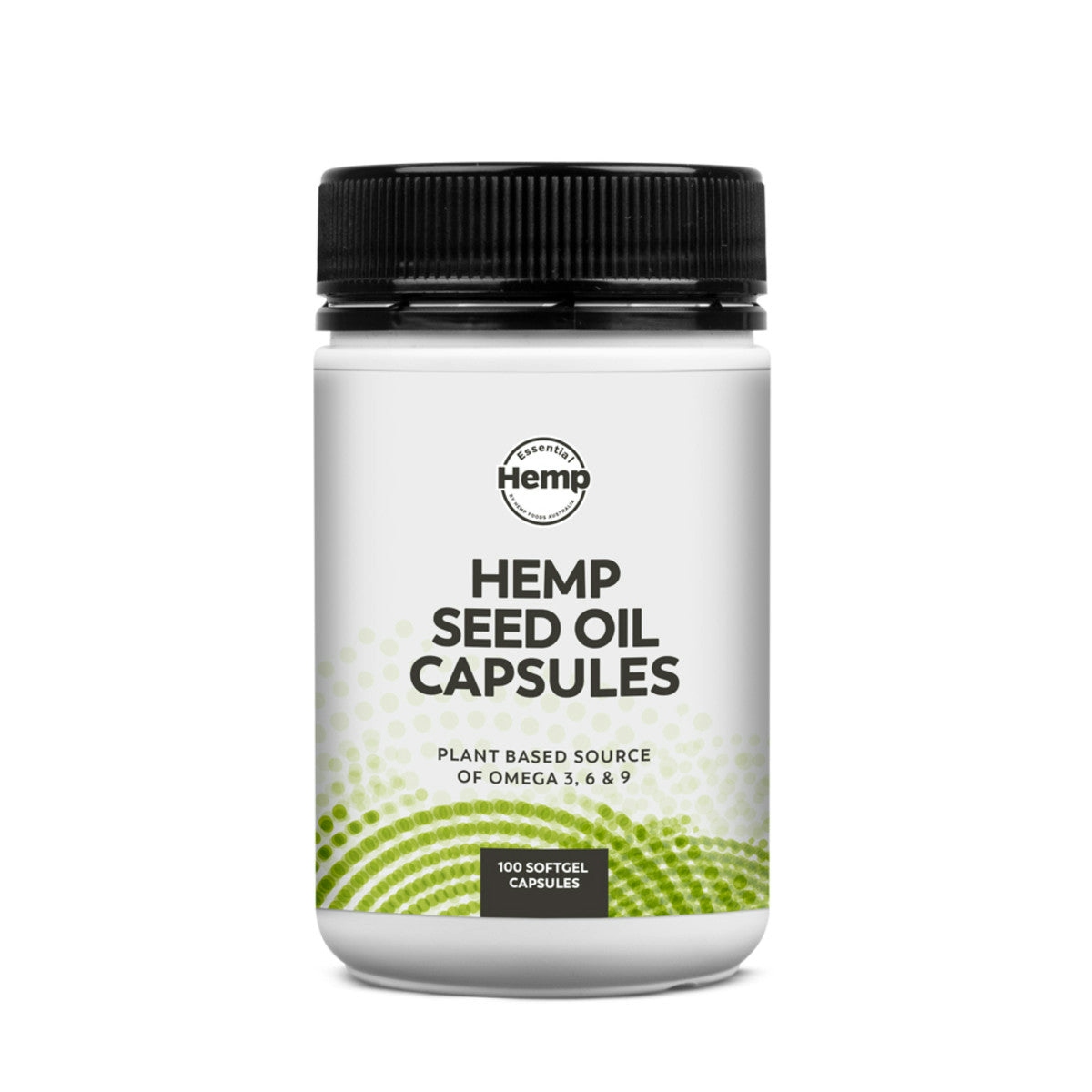 image of Essential Hemp Hemp Oil Capsules 100c on white background 