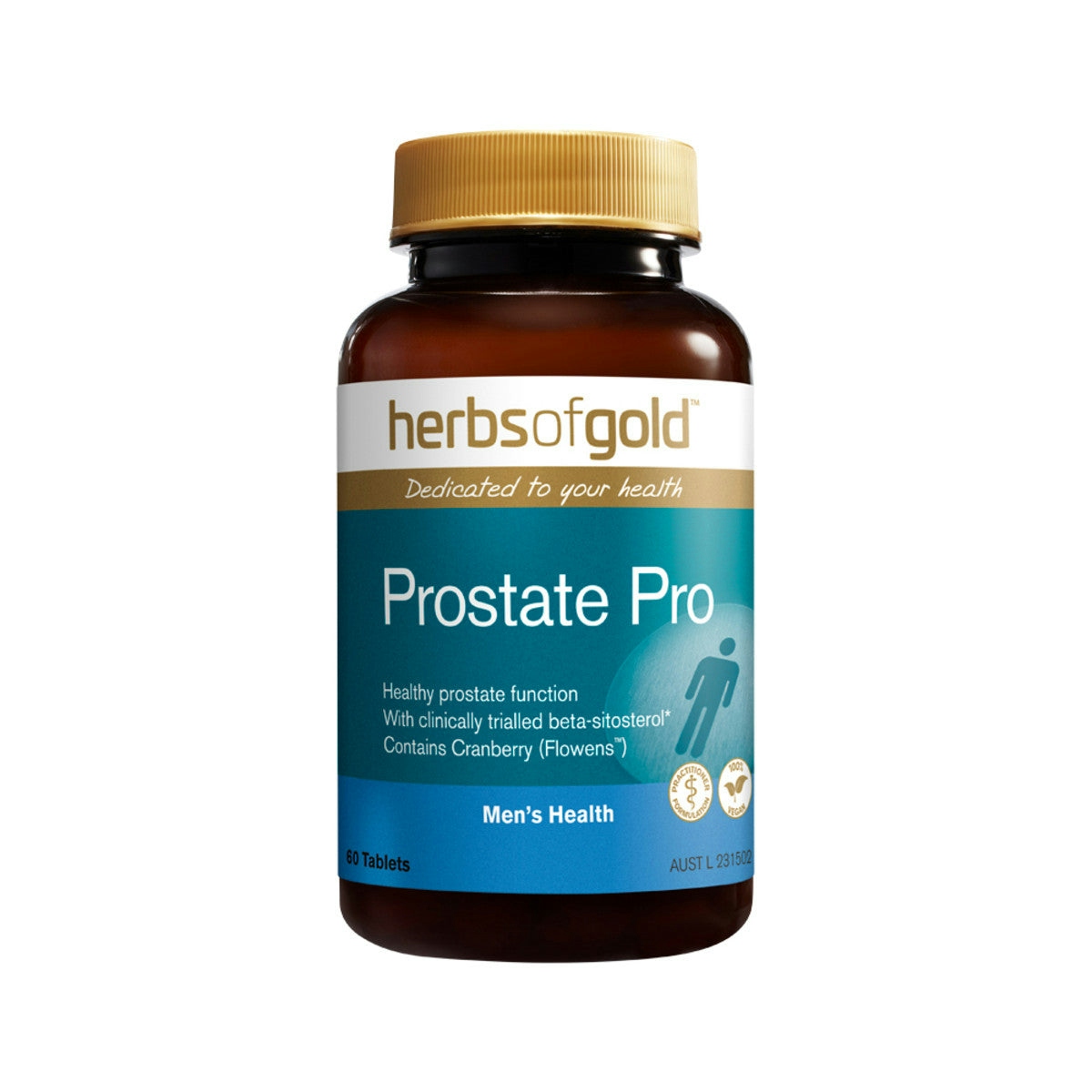 image of Herbs of Gold Prostate Pro 60t with white background