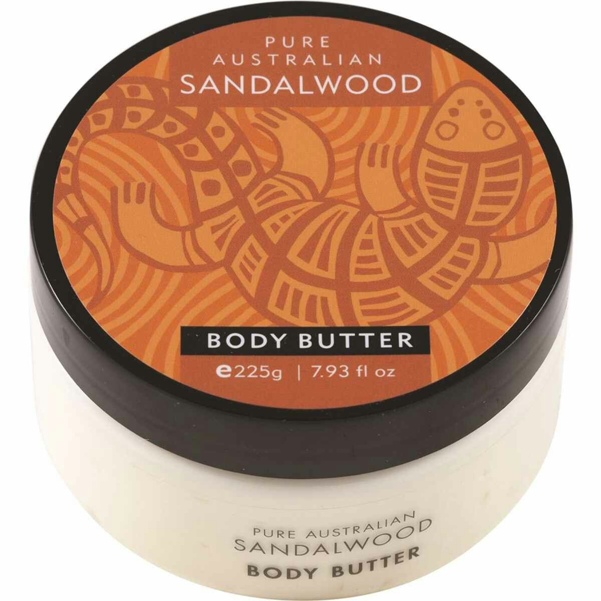 image of Pure Australian Sandalwood Body Butter 225g on white background