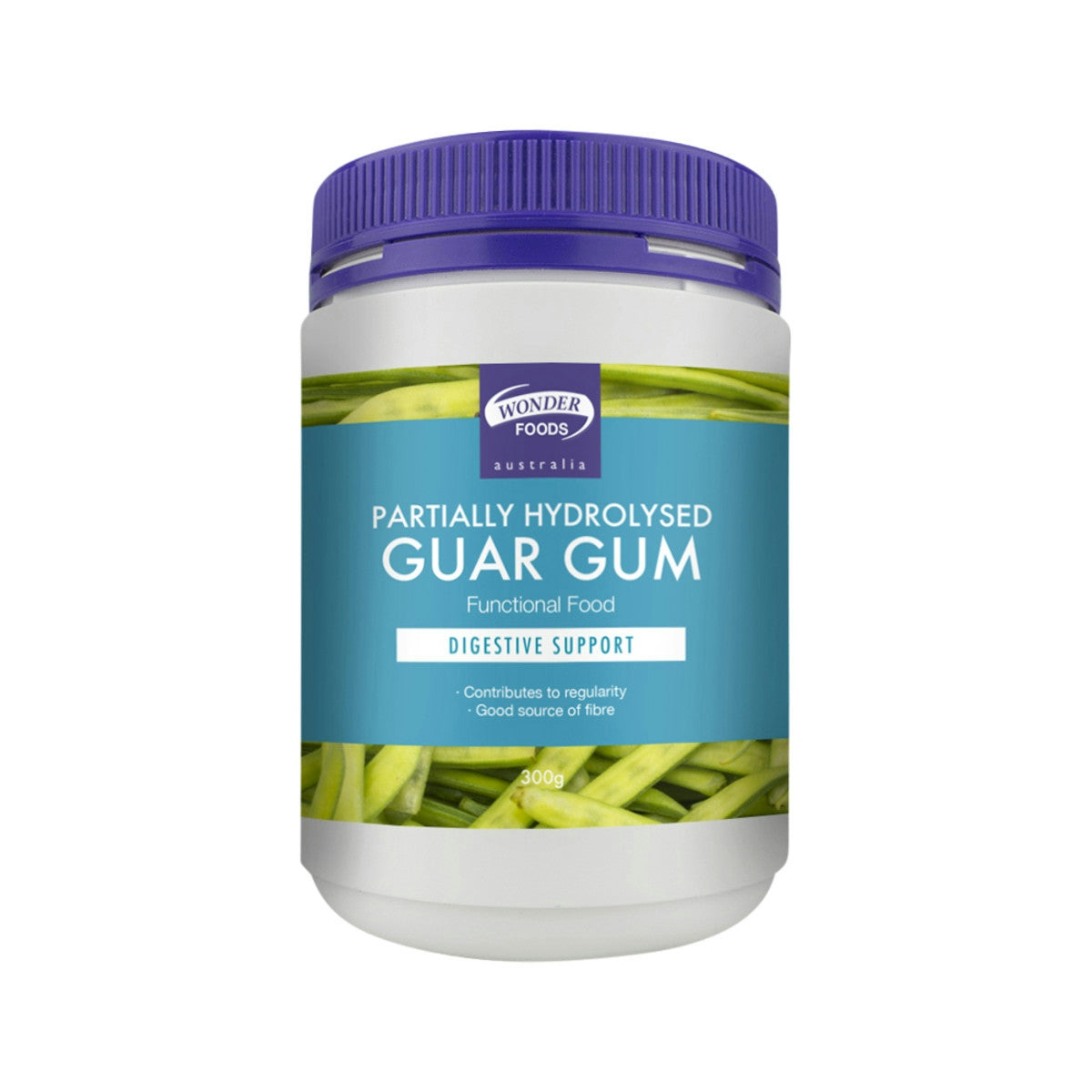 image of Wonder Foods Partially Hydrolysed Guar Gum 300g on white background
