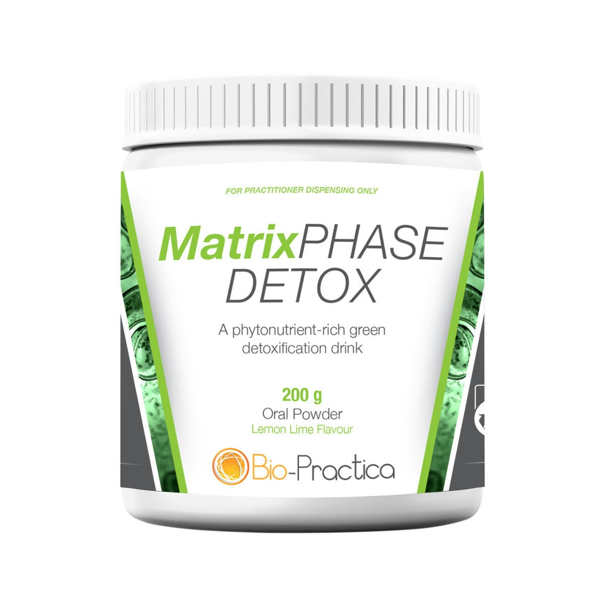 image of Bio-Practica MatrixPHASE Detox Powder 200g on white background 