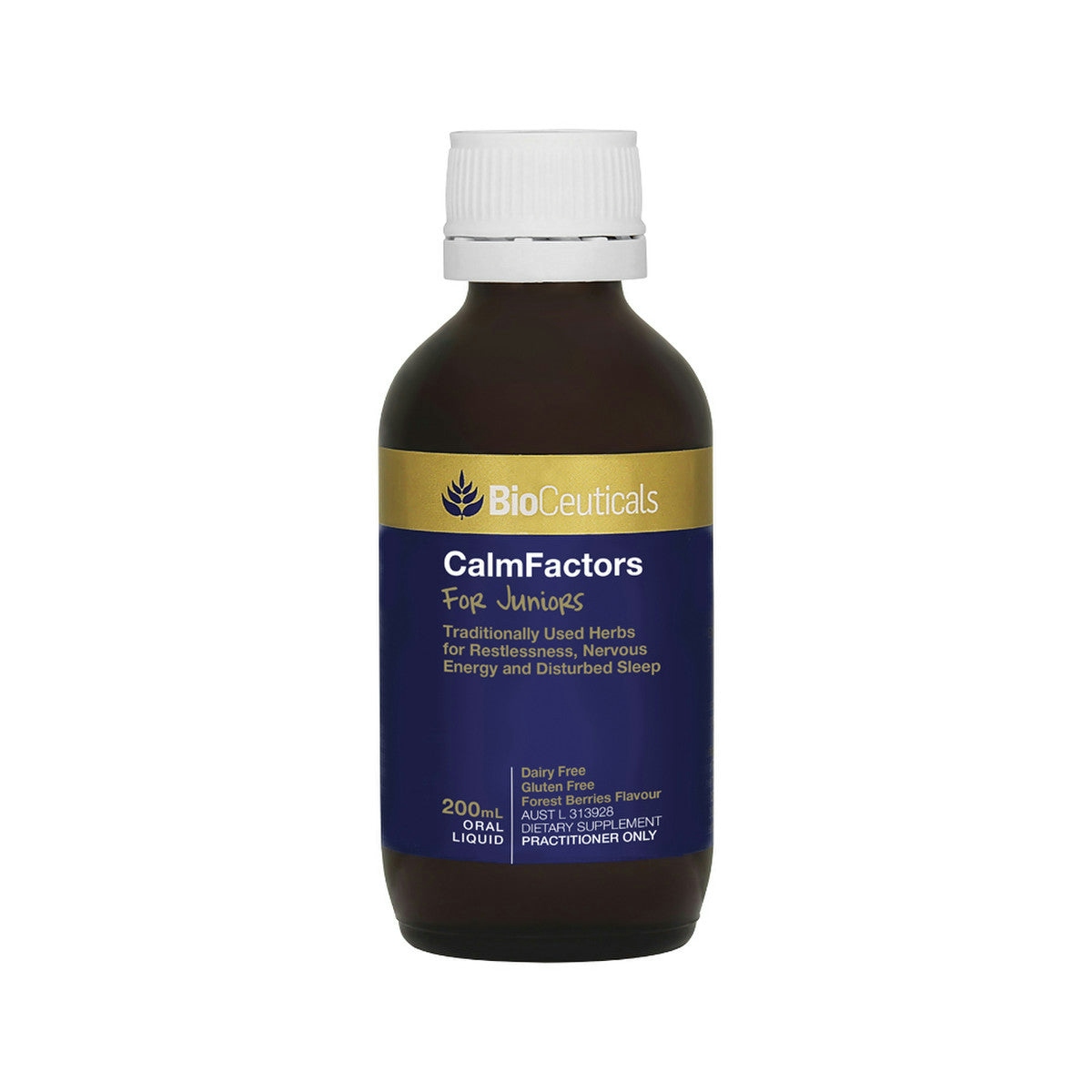 image of BioCeuticals CalmFactors For Juniors Forest Berries Oral Liquid 200ml on white background