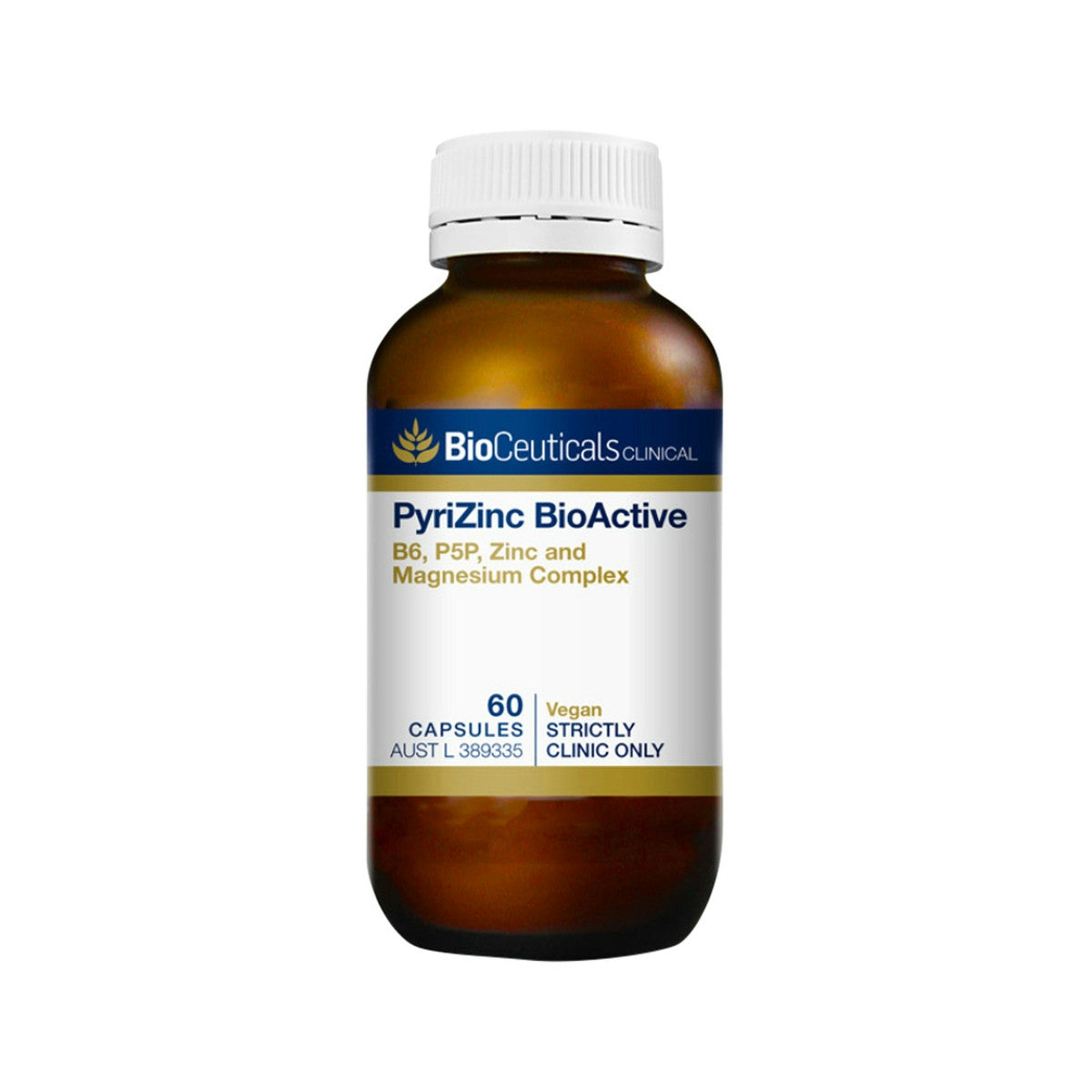 image of BioCeuticals Clinical PyriZinc BioActive 60c on white background