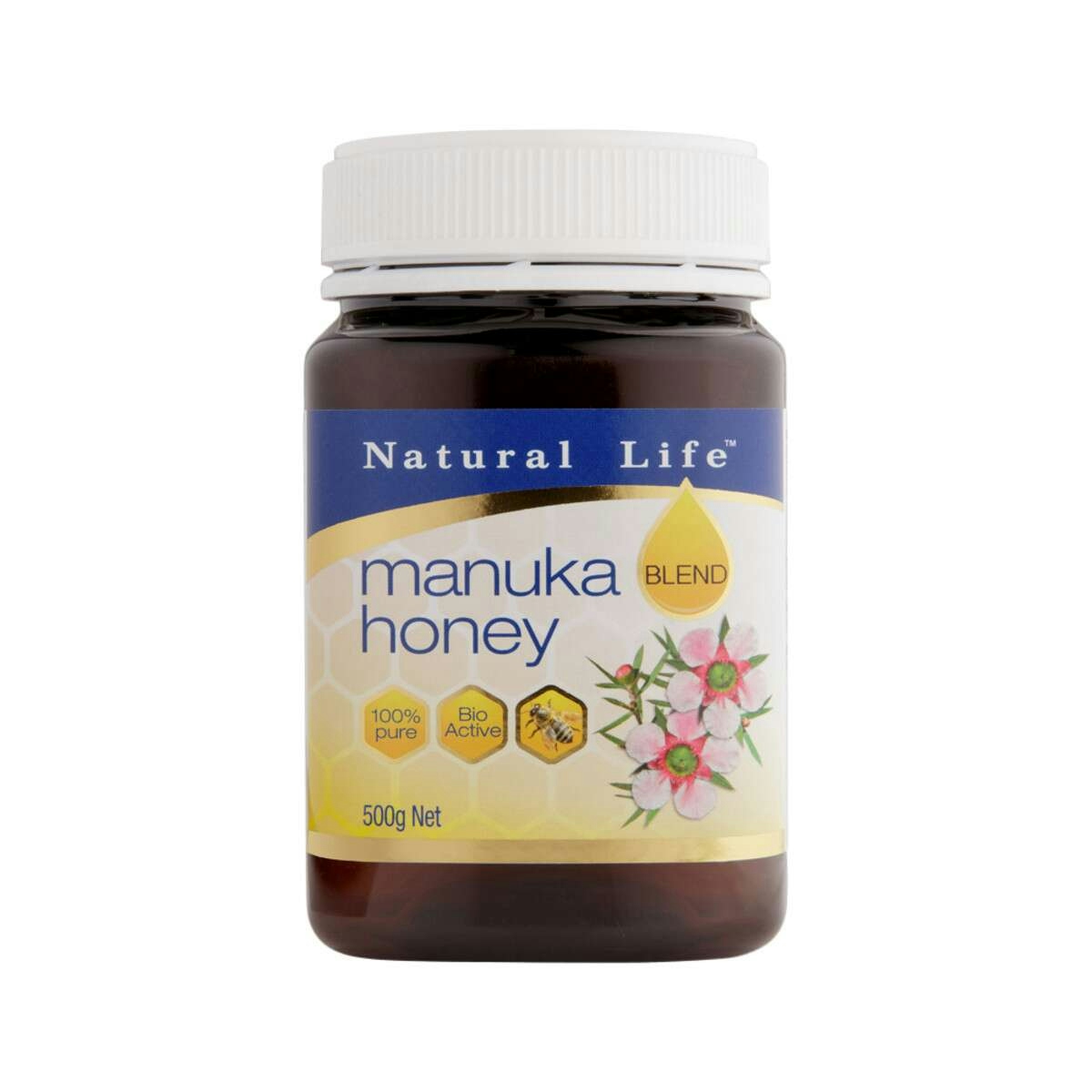 image of Natural Life Manuka Honey Blend 500g on white background