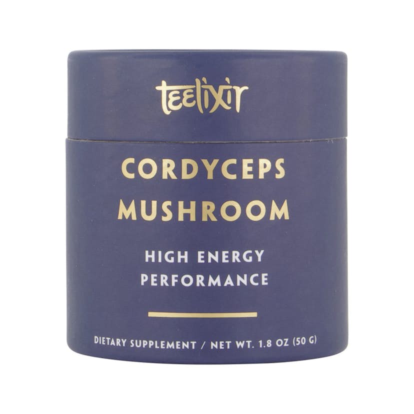 image of Teelixir Organic Cordyceps Mushroom (High/Energy Performance) 50g on white background