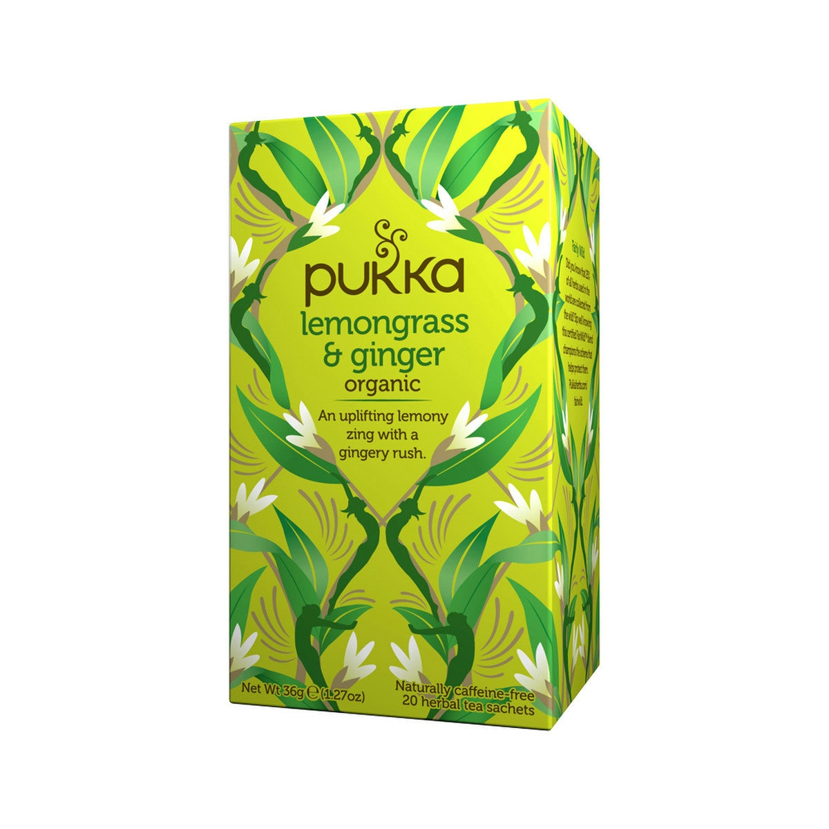 image of Pukka Organic Lemongrass & Ginger x 20 Tea Bags on white background 