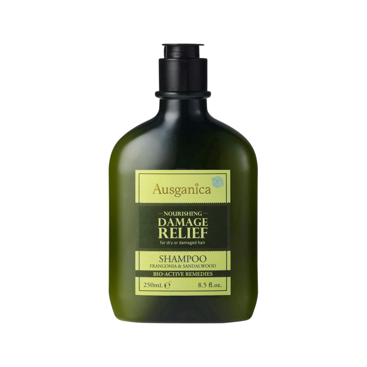image of Ausganica Organic Nourishing Damage Relief Shampoo - Fragonia & Sandalwood 250ml on white background