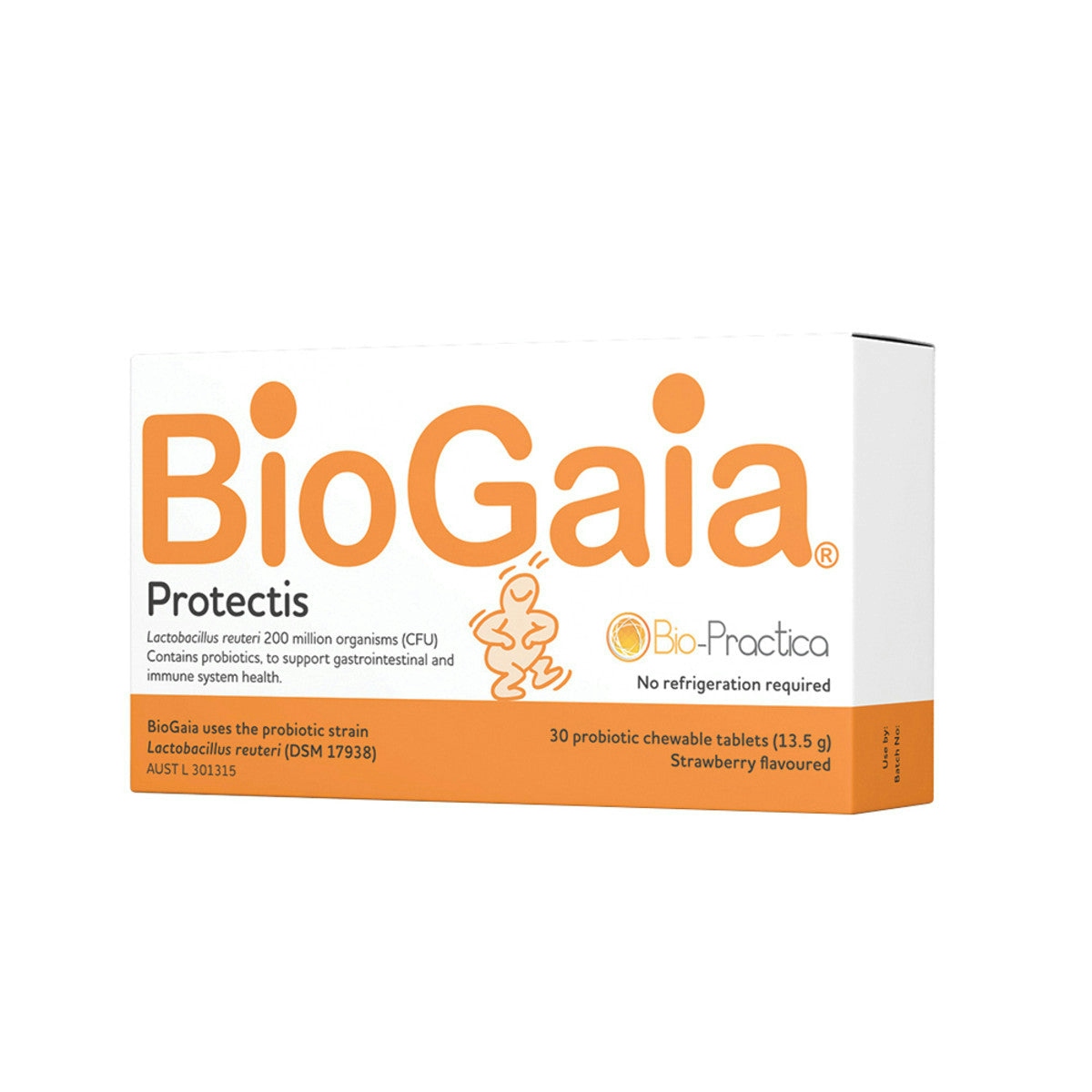 image of Bio-Practica BioGaia Protectis Chewable 30t on white background 