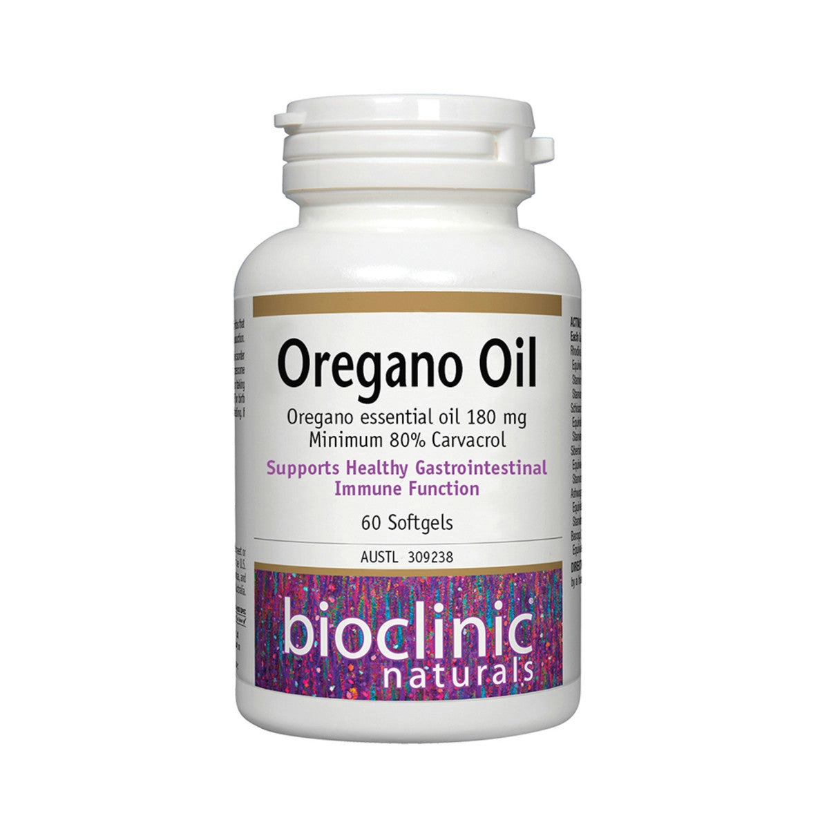 image of Bioclinic Naturals Oregano Oil 60c on white background 