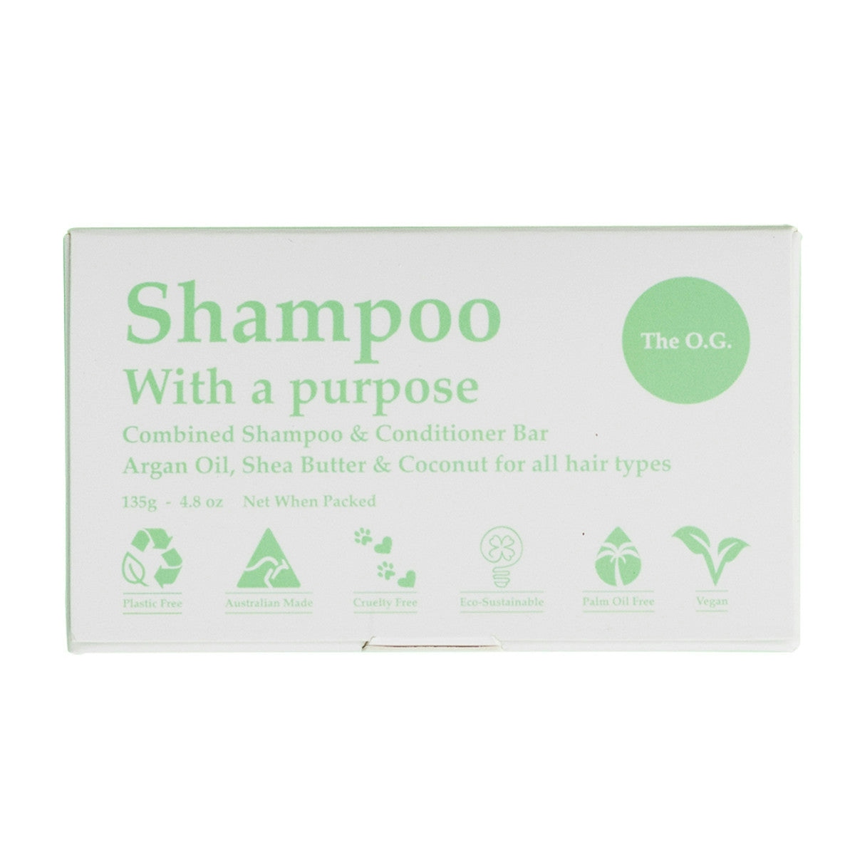 image of Clover Fields Shampoo with a Purpose Bar Shampoo & Conditioner) - The O.G. on white background 