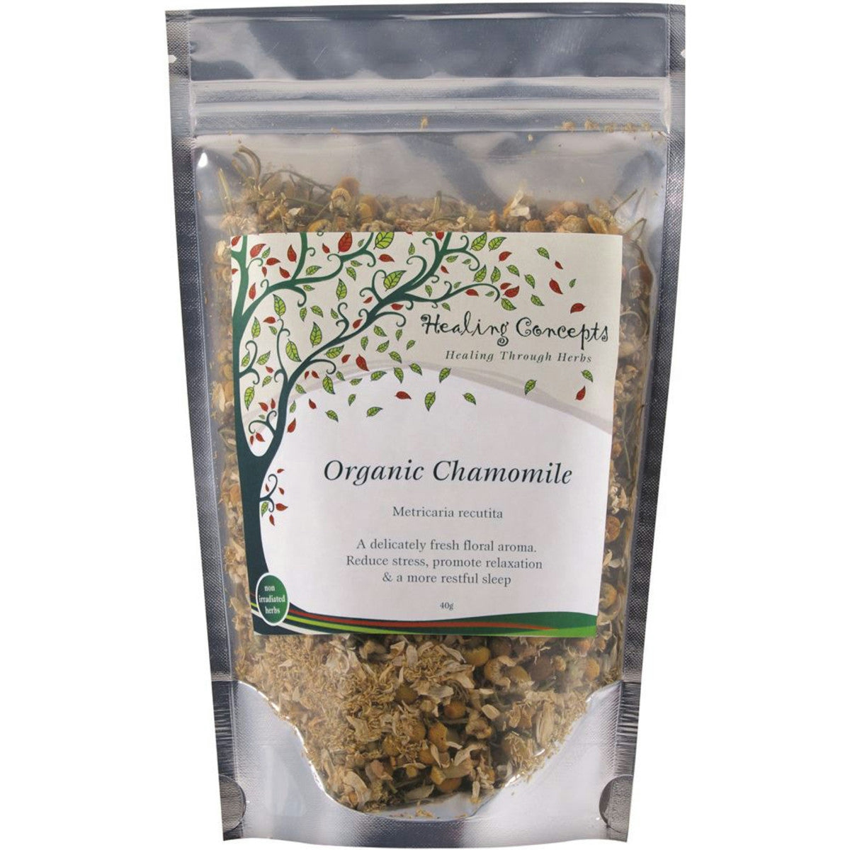 image of Healing Concepts Organic Chamomile Tea 40g on white background 