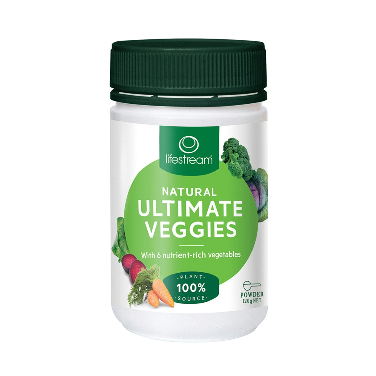 image of LifeStream Natural Ultimate Veggies 120g on white background 