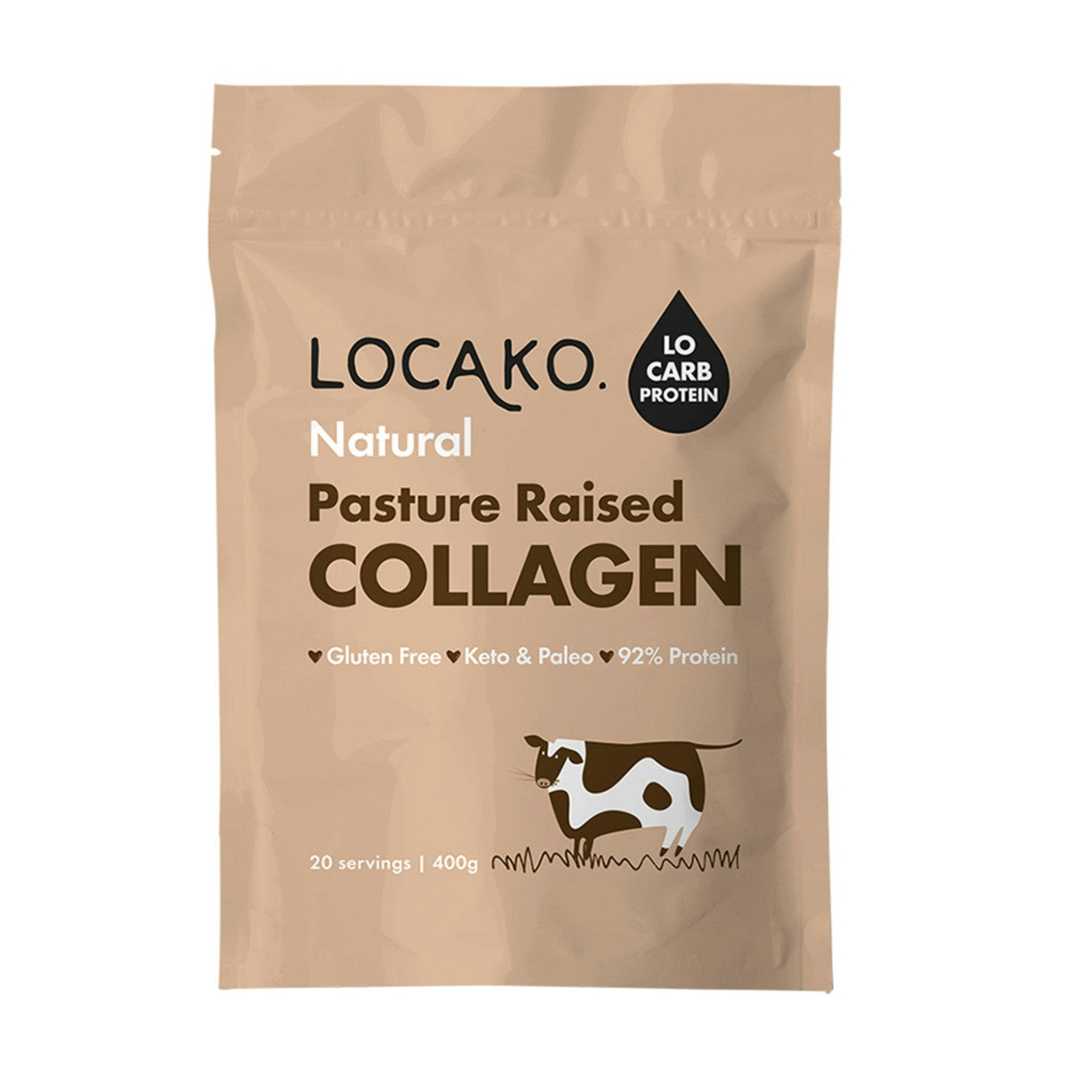 image of Locako Collagen Pasture Raised Natural 400g on white background 