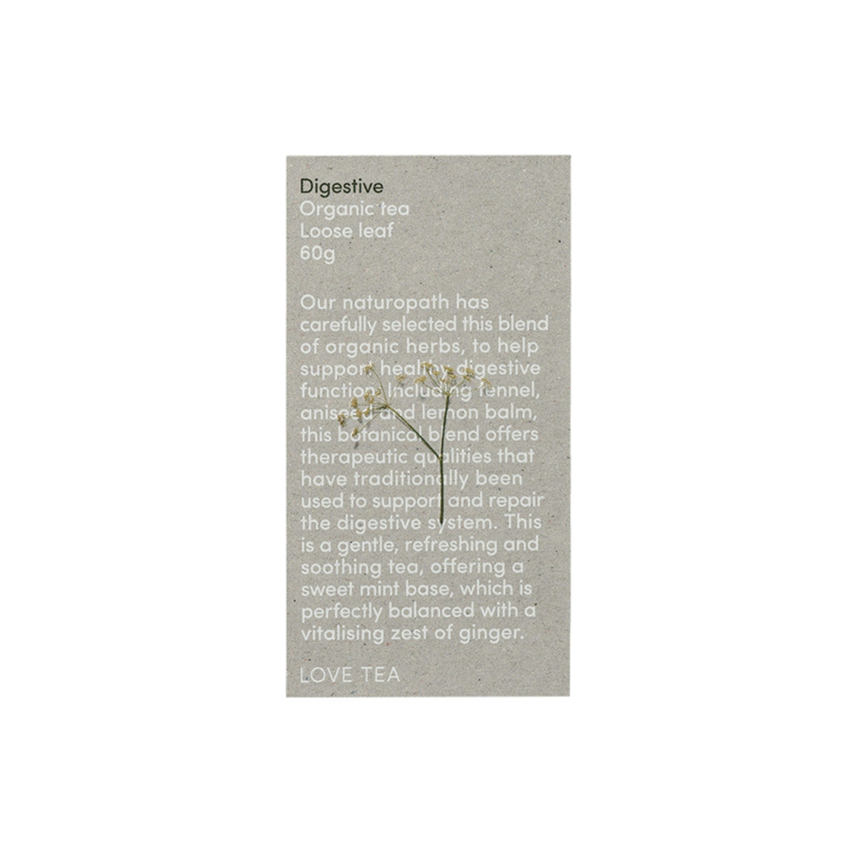 image of Love Tea Organic Digestive Tea Loose Leaf 60g on white background