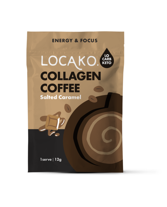 Locako Collagen Coffee Sachet Salted Caramel 12g x 14 Pack