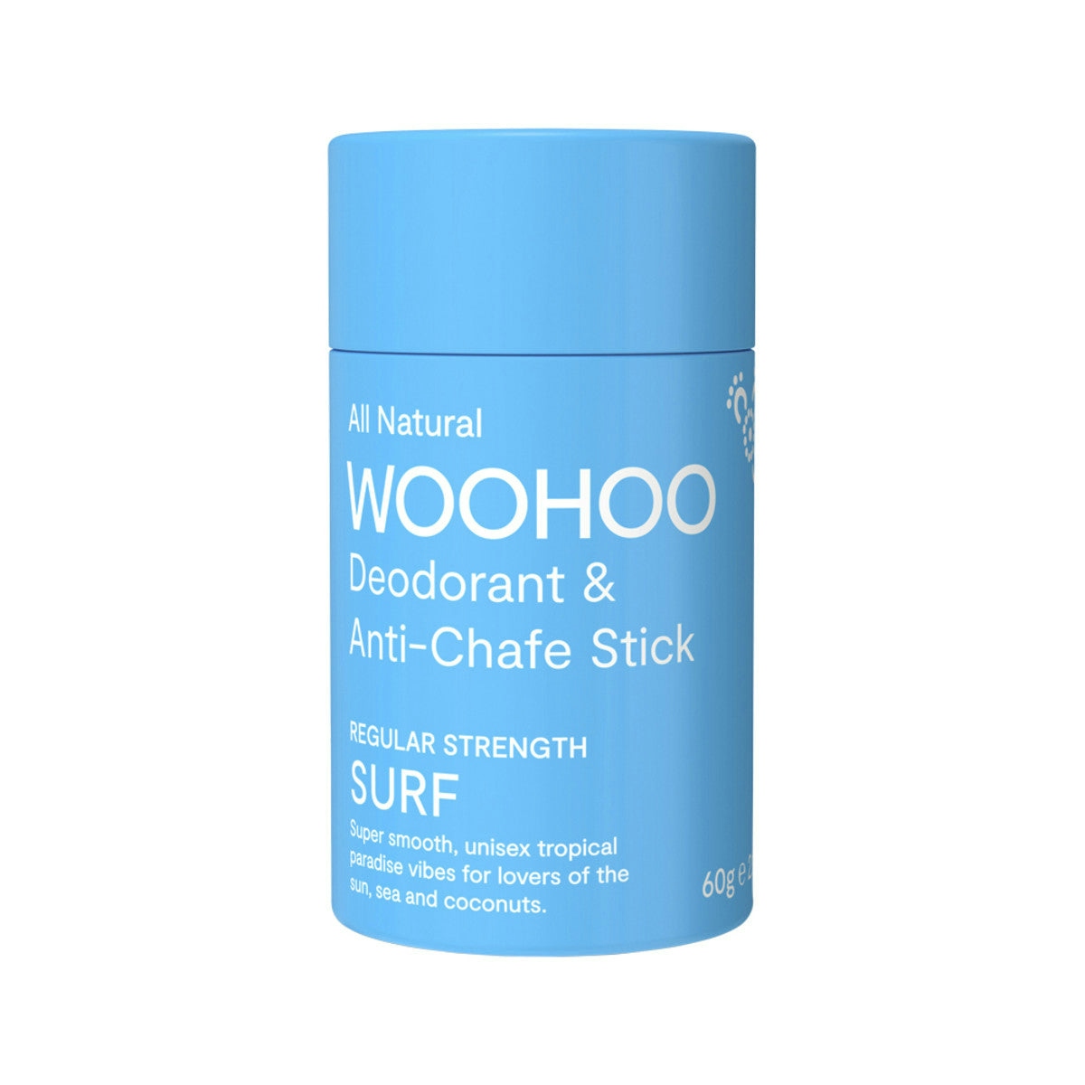 image of Woohoo Deodorant & Anti-Chafe Stick Surf 60g on white background