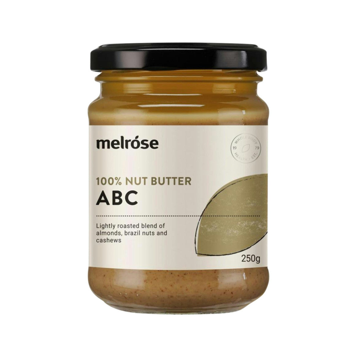 image of Melrose 100% Nut Butter ABC (Almond Brazils & Cashews) 250g on white background