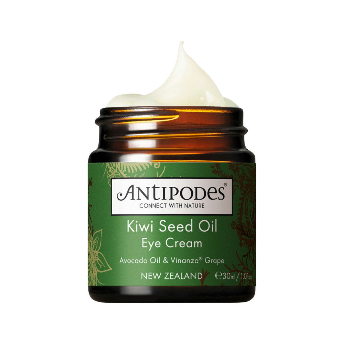 image of Antipodes Kiwi Seed Oil Eye Cream 30ml on white background 