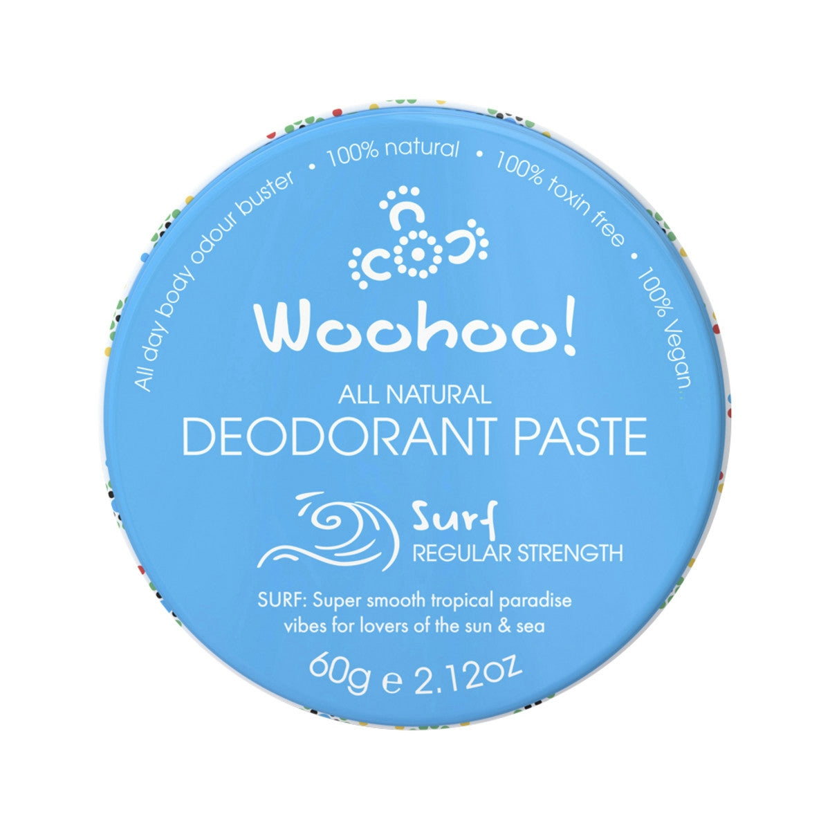 image of Woohoo Deodorant Paste Surf (Regular Strength)Tin 60g on white background