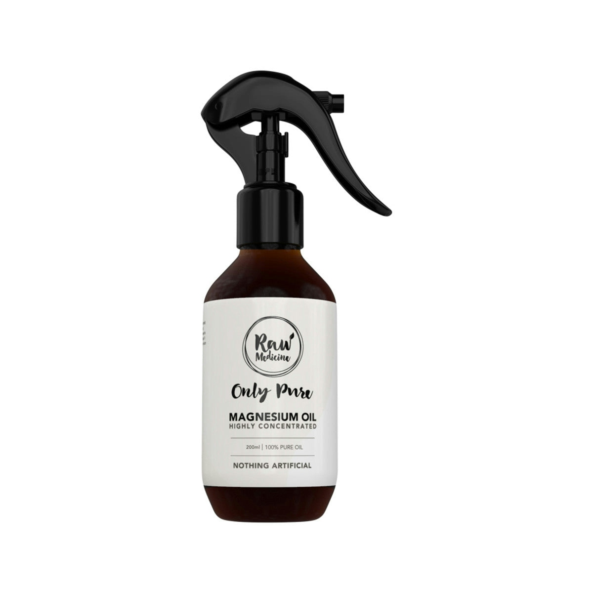 image of Raw Medicine Magnesium Oil (Highly Concentrated) Only Pure Spray 200ml on white background