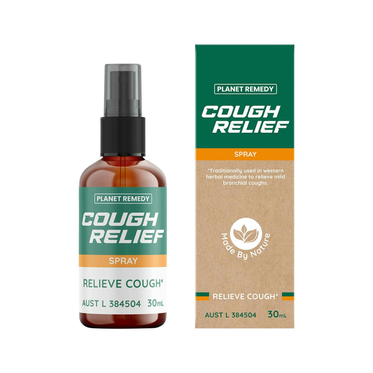 image of Planet Remedy Cough Relief Spray 30ml on white background