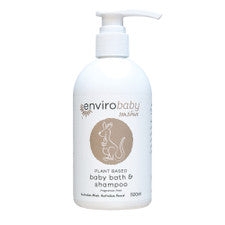 image of EnviroBaby Plant Based Sensitive Baby Bath & Shampoo Fragrance Free 500ml on white background 