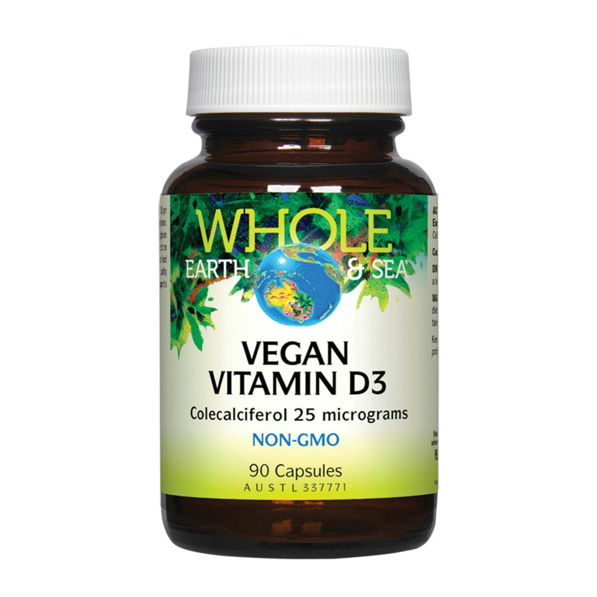 image of Whole Earth Sea Vegan Vitamin D3 90c on white background 