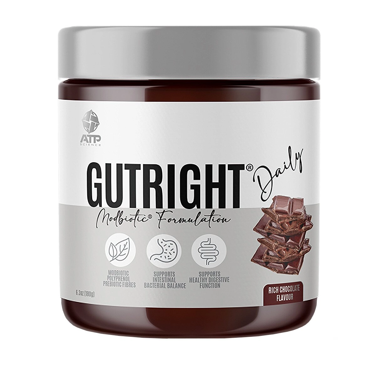 image of GutRight Daily Rich Choc 150g on white background