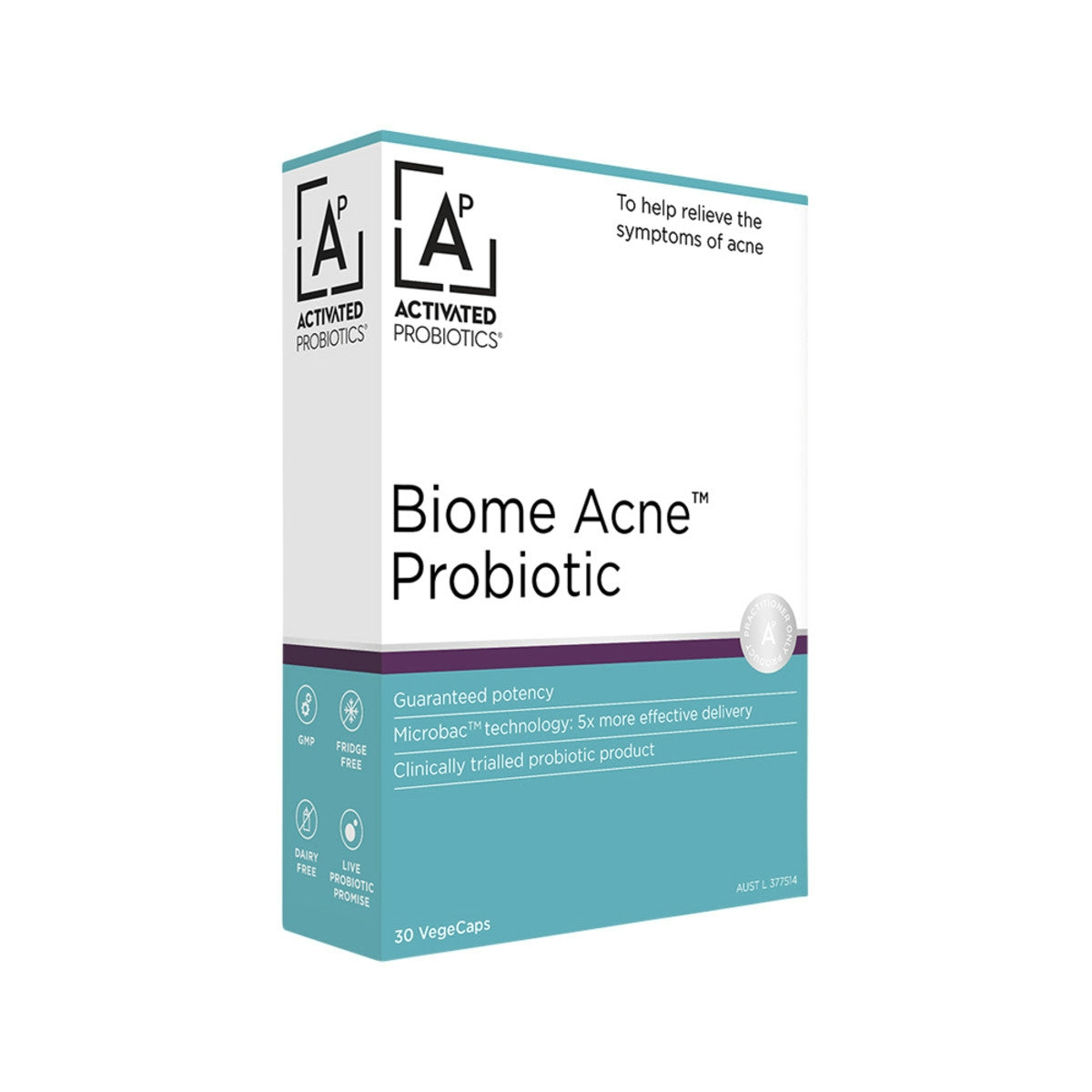 image of Activated Probiotics Biome Acne Probiotic 30vc on white background