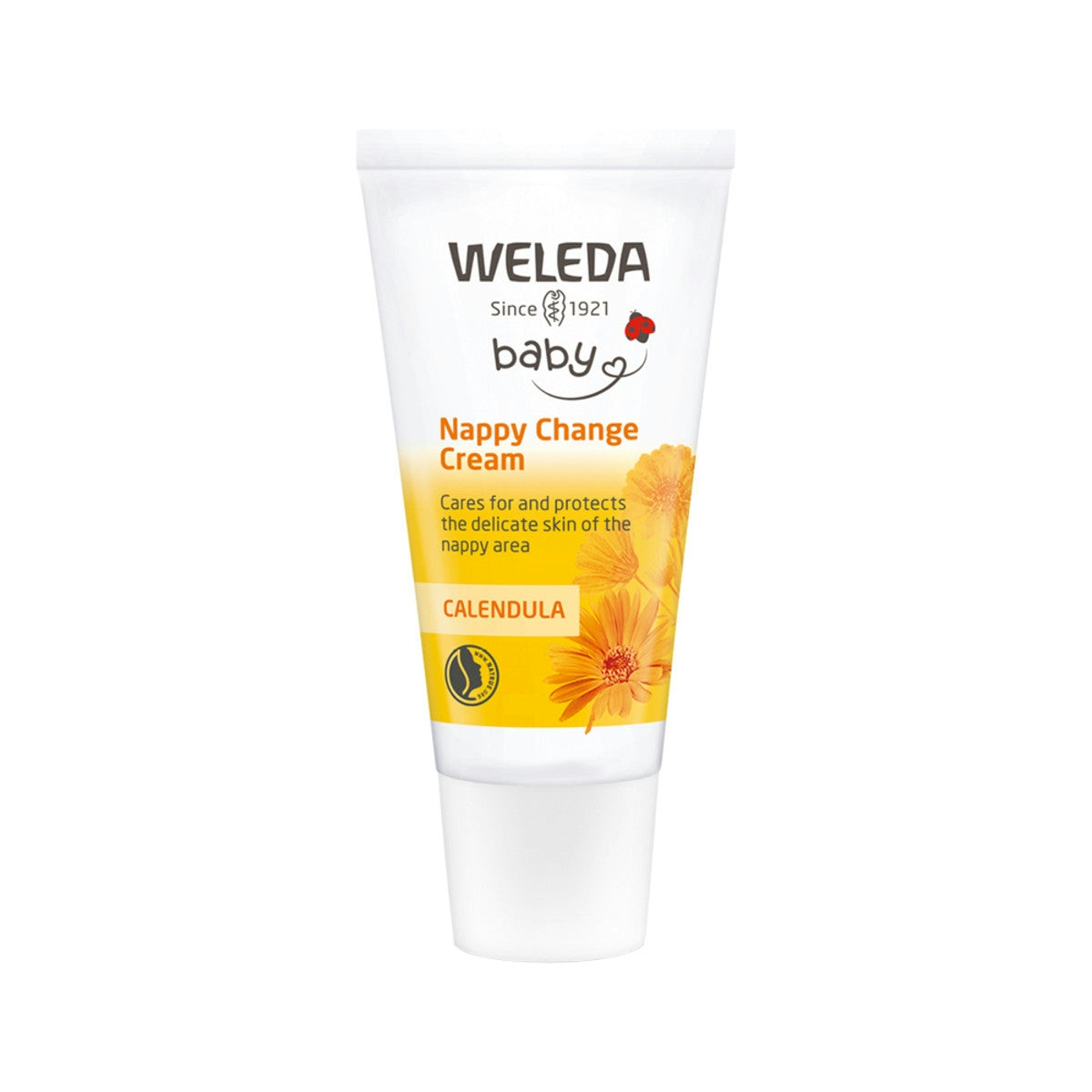 image of Weleda Baby Nappy Change Cream Calendula 30ml on white backgrouind