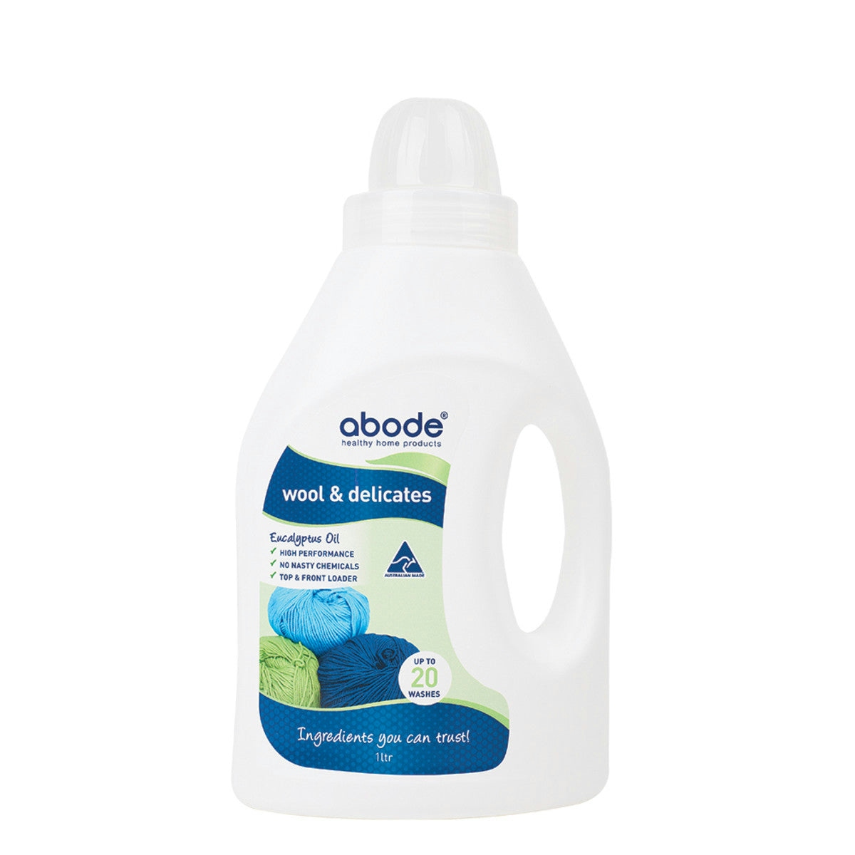 image of Abode Wool & Delicates (Front & Top Loader) Eucalyptus 1L on white background
