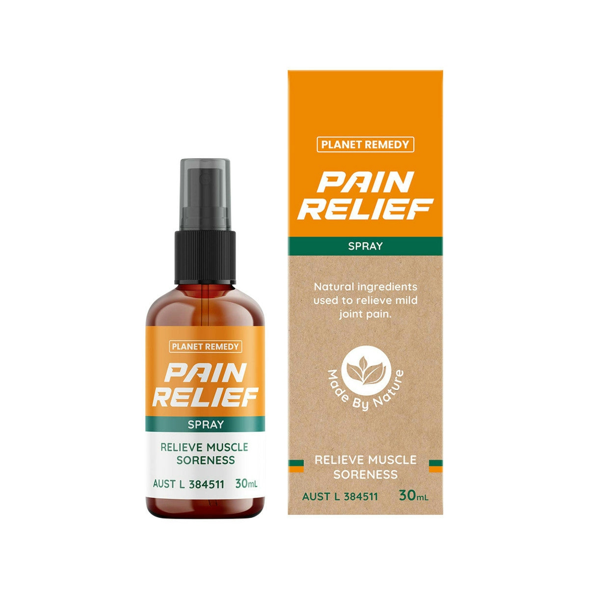 image of Planet Remedy Pain Relief (Relieve Muscle Soreness) Spray 30ml on white background