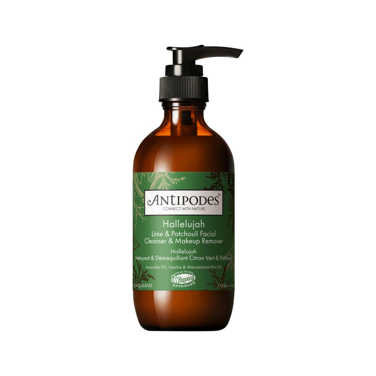 image of Antipodes Hallelujah Lime & Patchouli Cleanser 200ml on white background 
