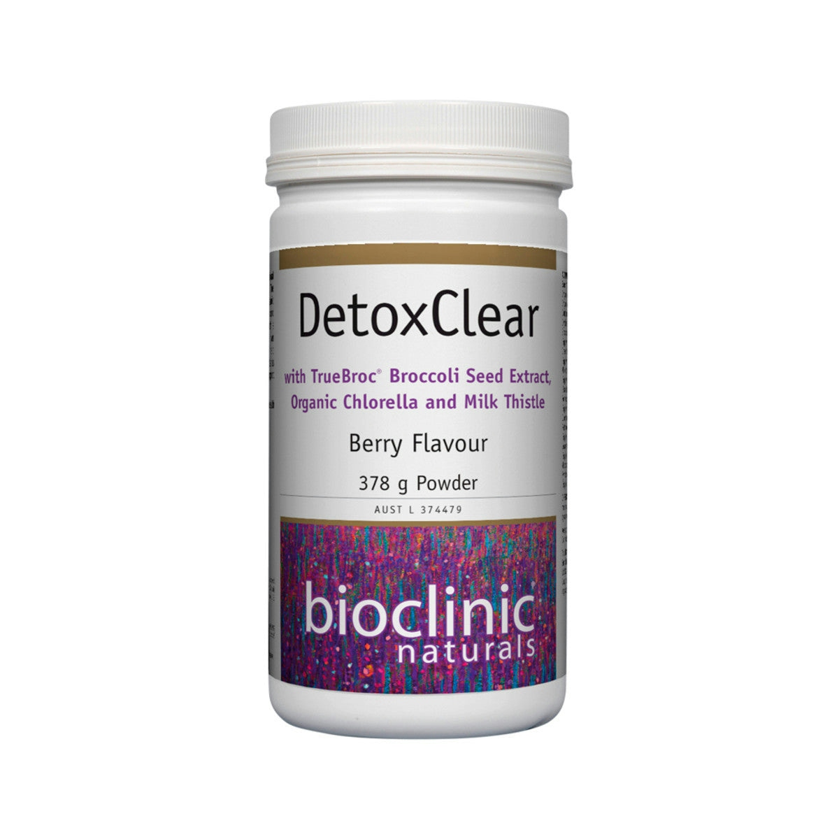image of Bioclinic Naturals DetoxClear Berry 378g on white background