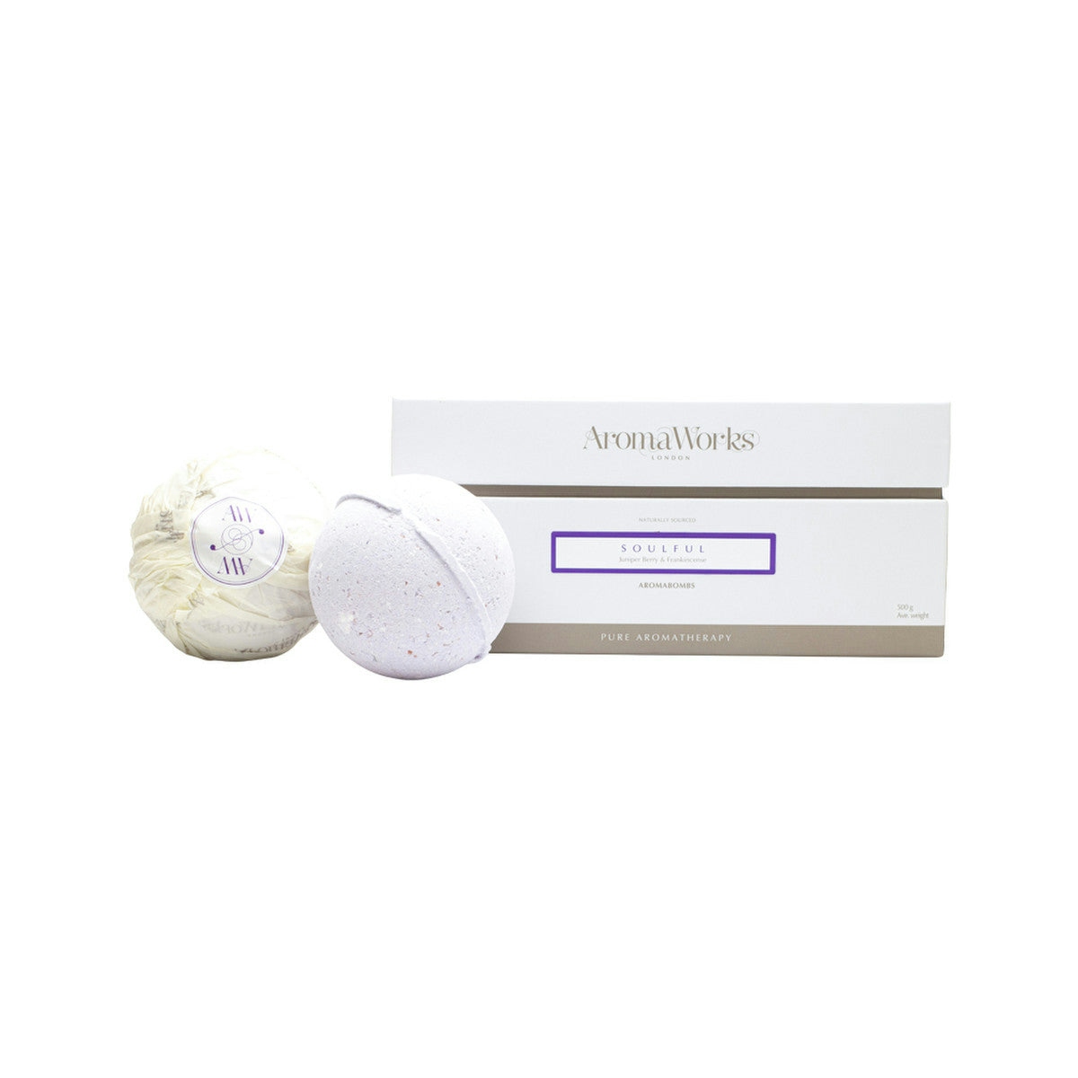 image of AromaWorks AromaBomb Duo Soulful 250g x 2 Pack on white background