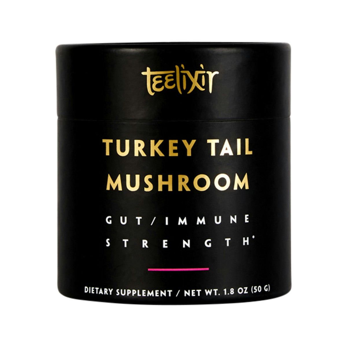 image of Teelixir Organic Turkey Tail Mushroom (Gut/Immune Strength) 50g on white background