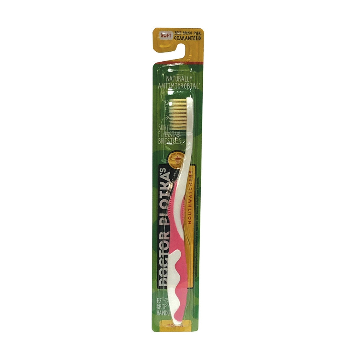 image of Doctor Plotka's Mouthwatchers Toothbrush Kids Soft Pink on white background