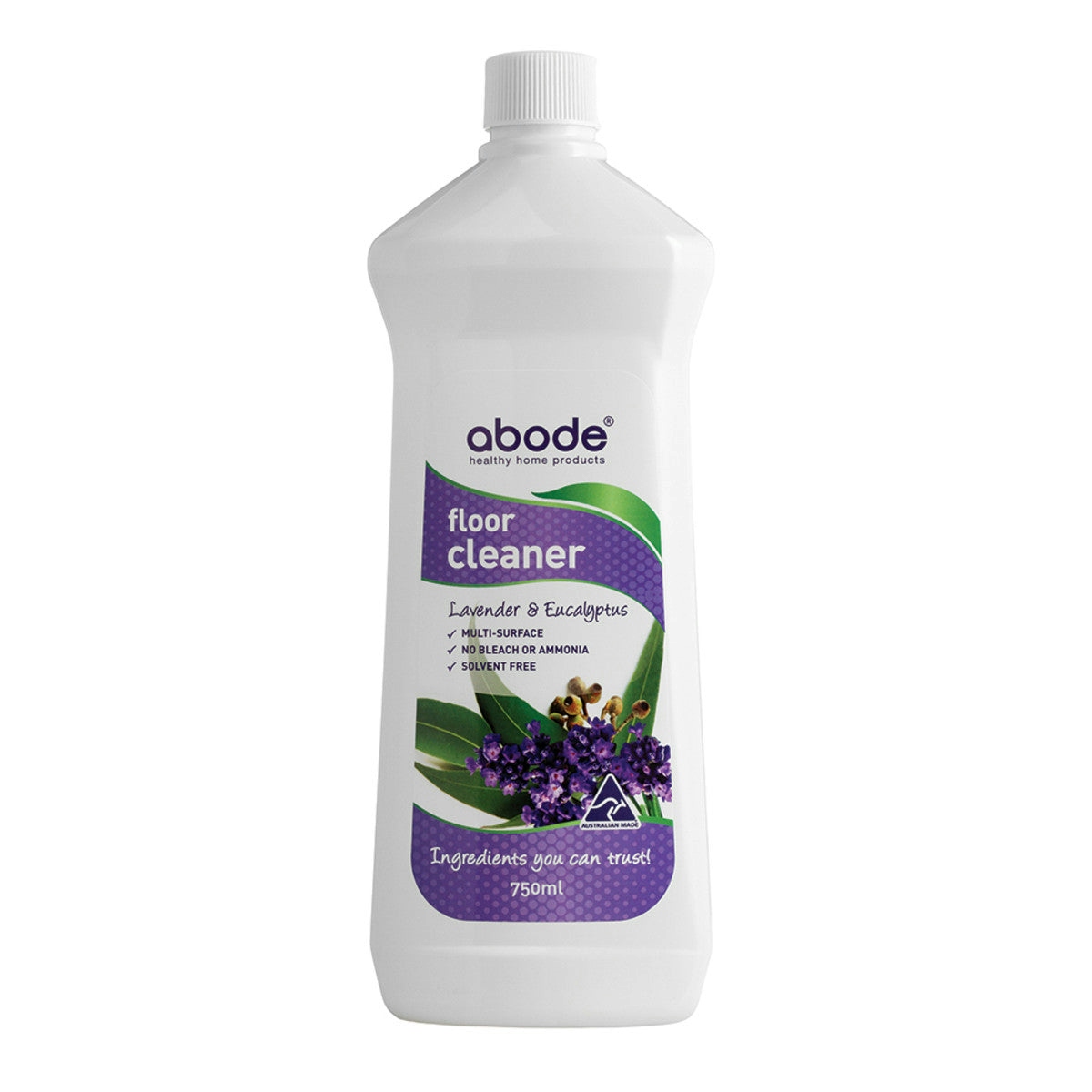image of Abode Floor Cleaner Lavender & Eucalyptus 750ml on white background