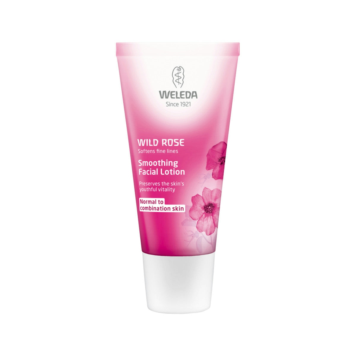 image of Weleda Smoothing Facial Lotion Wild Rose (Softens Fine Lines) 30ml on white background
