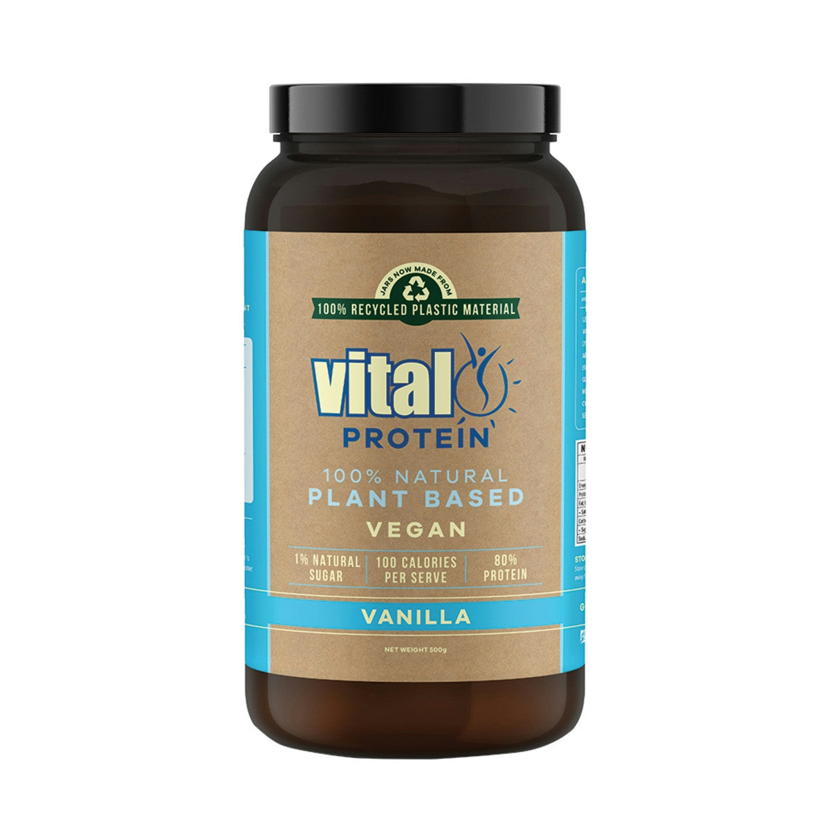 image of Martin & Pleasance Vital Protein Pea Protein Isolate Vanilla 500g on white background