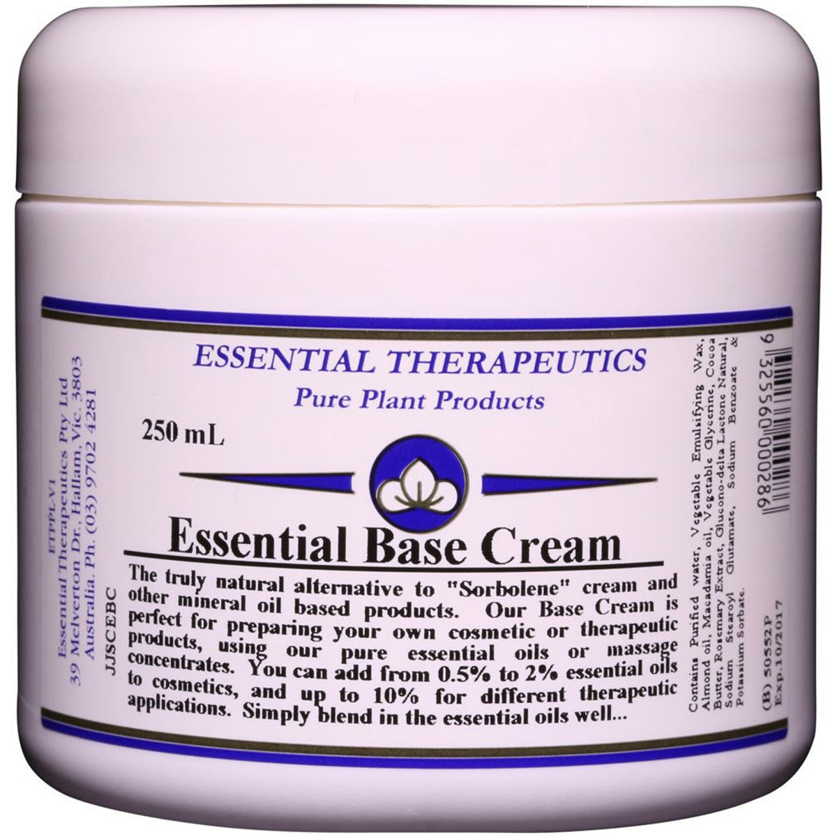 image of Essential Therapeutics Essential Base Cream 250ml on white background