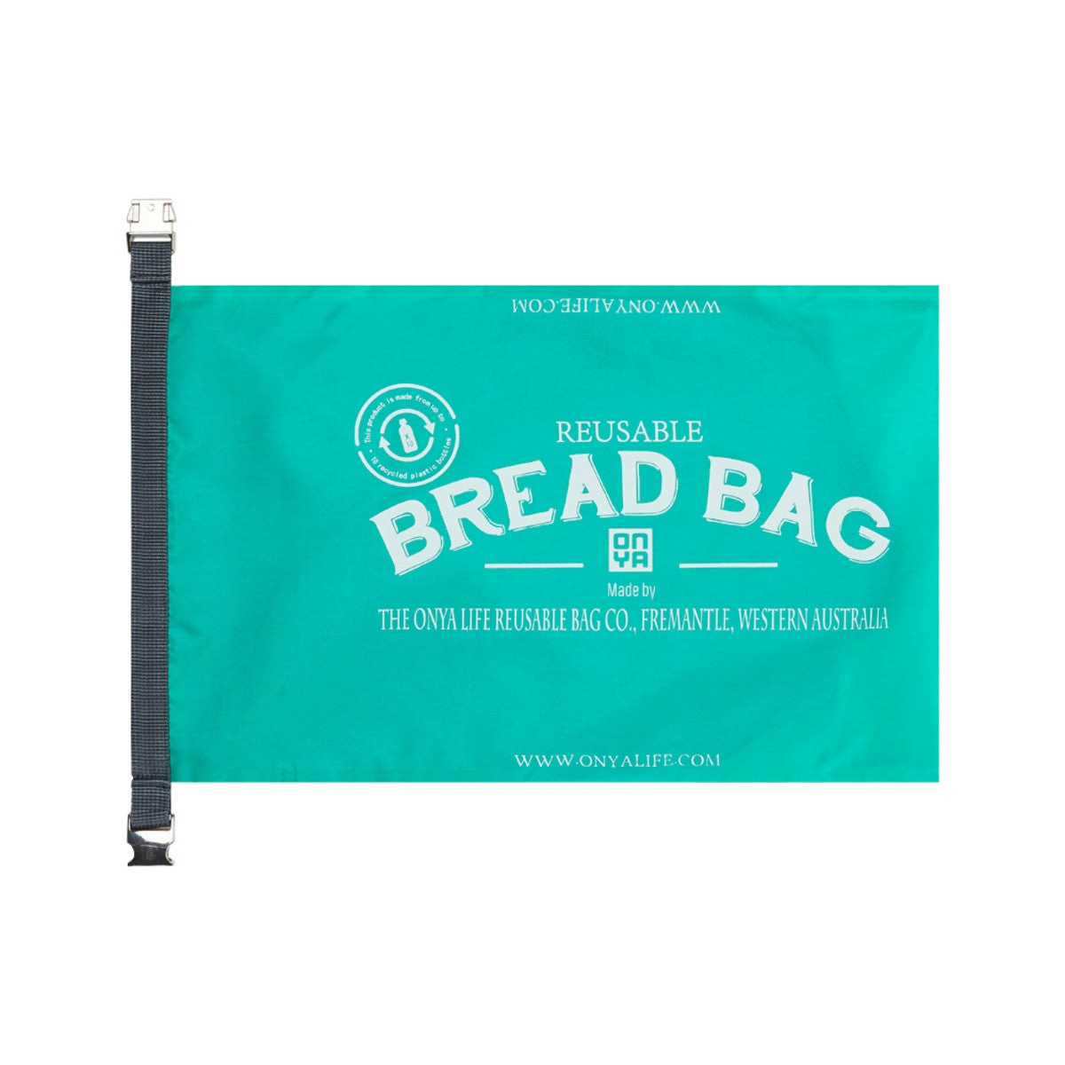 image of Onya Reusable Bread Bag Aqua on white background 
