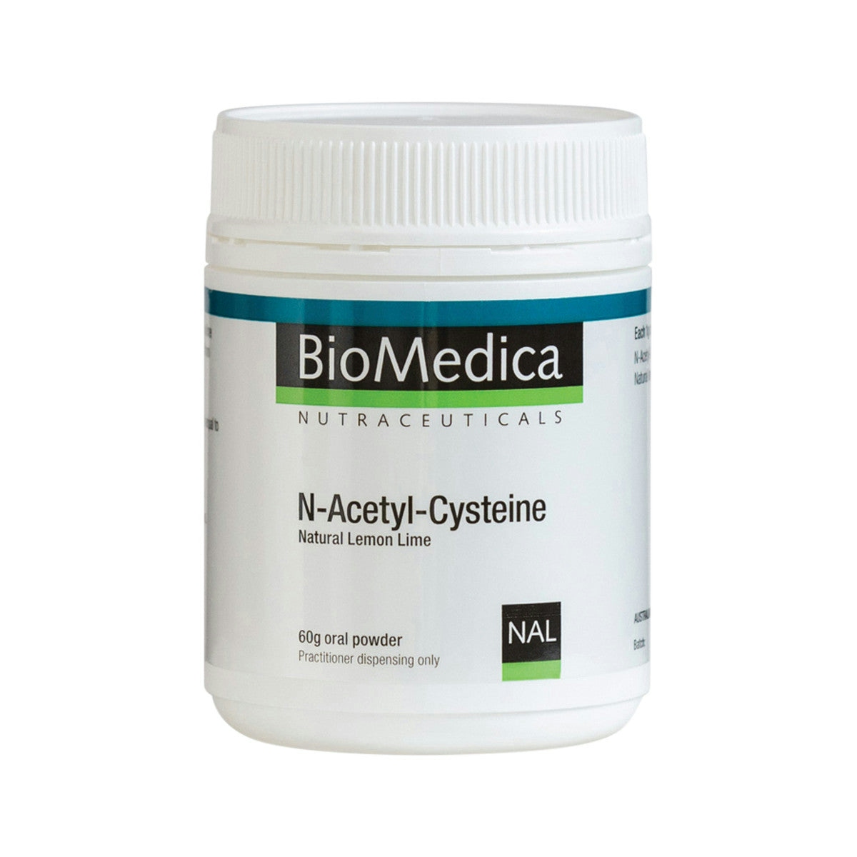 image of Biomedica N Acetyl Cysteine Lemon Lime 60g on white background 