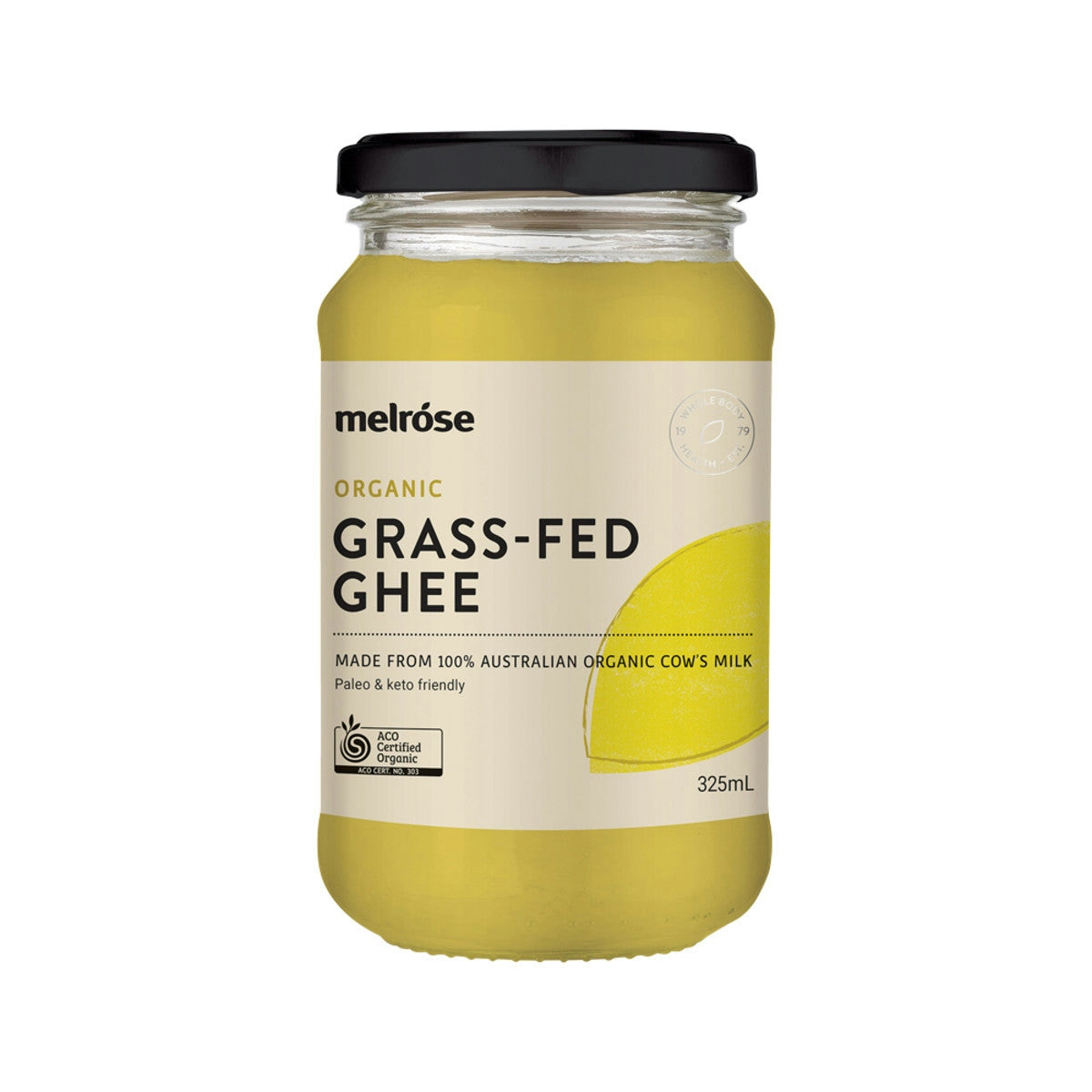 image of Melrose Organic Grass-Fed Ghee 325ml on white background