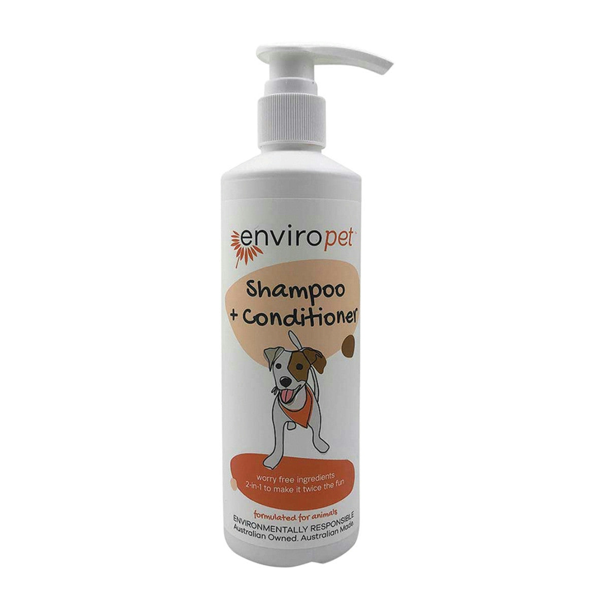 image of EnviroPet Pet Shampoo + Conditioner 500ml on white background 