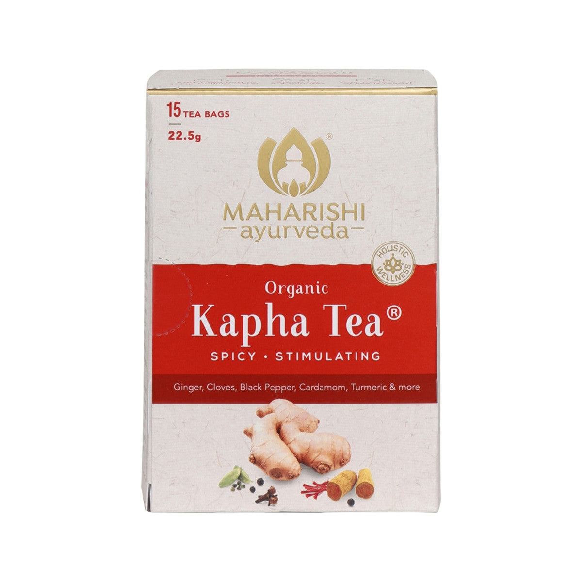 image of Maharishi Ayurveda Organic Kapha Tea x 15 Tea Bags (22.5g) on white background 