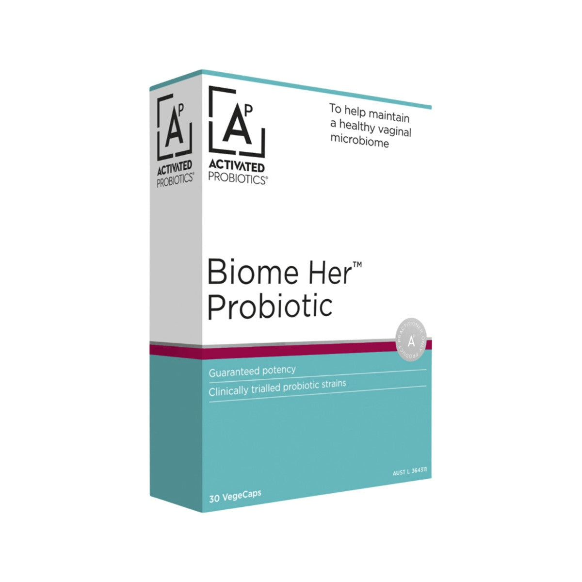 image of xActivated Probiotics Biome Her Probiotic 30vc on white background
