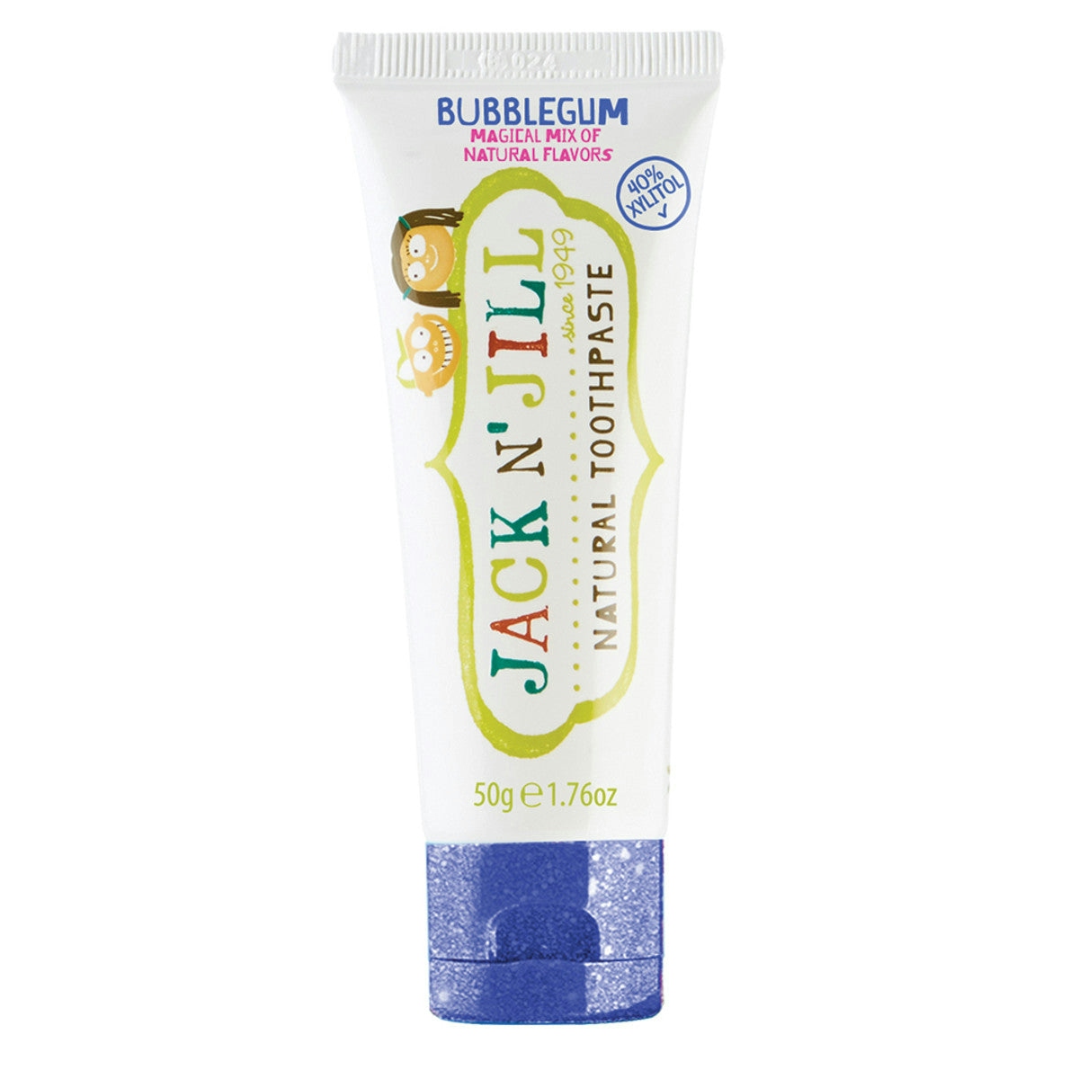 image of Jack N' Jill Natural Toothpaste with Calendula Bubblegum 50g on white background