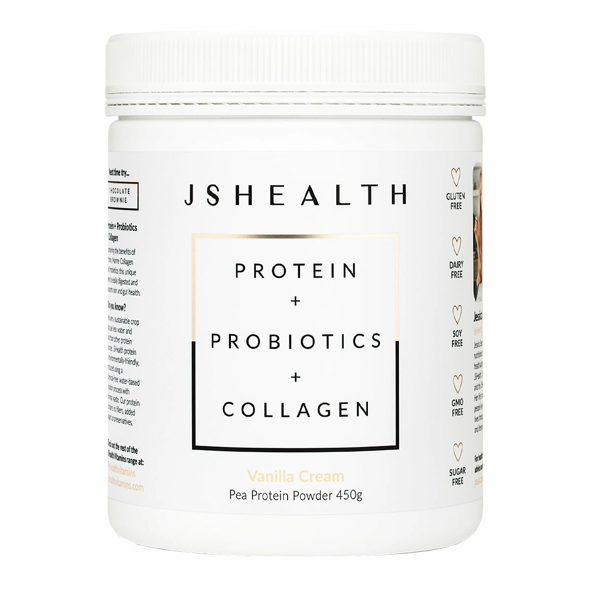image of JSHealth Vitamins Protein + Probiotics + Collagen on white background