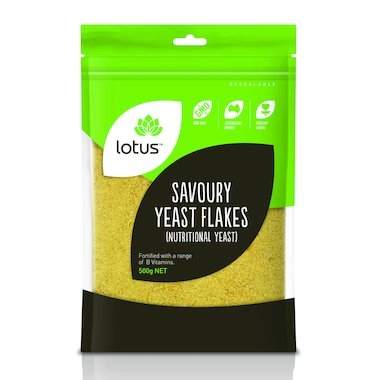 image of Lotus Savoury Yeast Flakes G/F 500g on white background